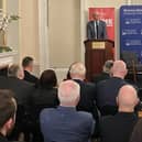 Simon Coveney delivering the 4th John Hume European ‘Spirit of Peace’ Lecture in Dublin.