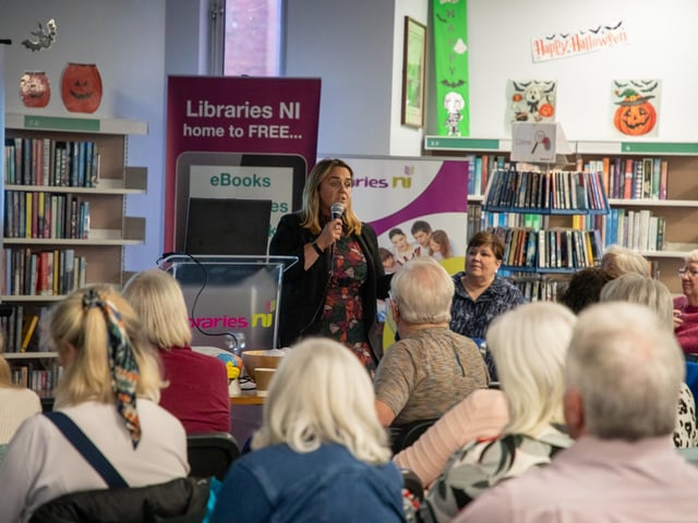 Dr. Sinead Eccles of Open University speaking at the event.