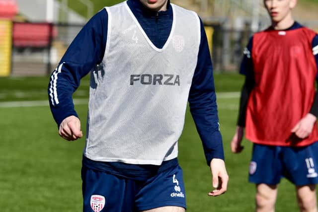 Euan Quigley who has been involved with Derry City's scholarship programme. Photograph by Kevin Morrison.