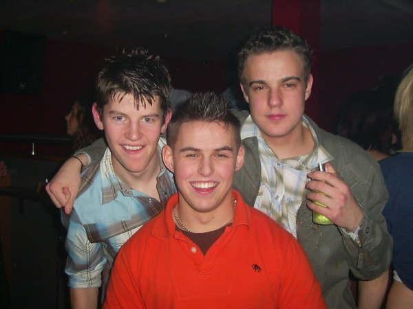 Revellers on a night out in Cafe Roc and Earth in December, 2005.