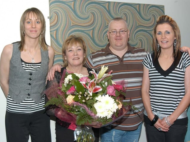 Teresa Kelly spending her birthday with family.