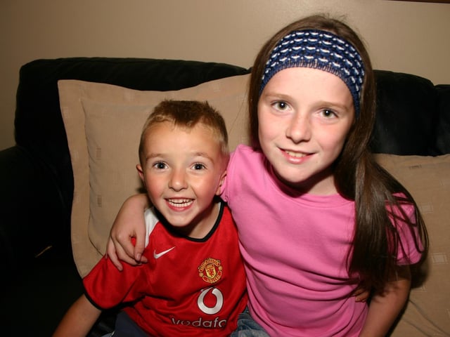 Birthday Girl Jade pictured with brother Cianan at her birthday party. 7466dd : Parties in Derry in July 2005.