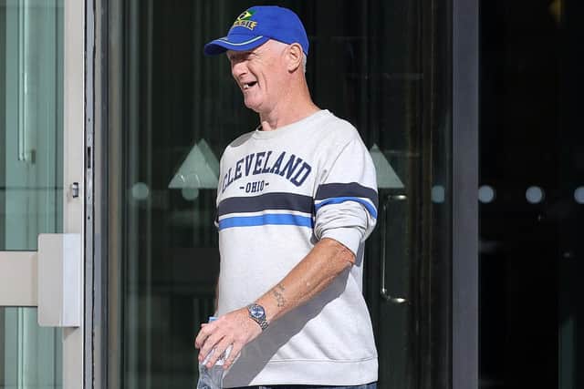 Street preacher Colin Houston pictured at Laganside Courts in Belfast where he was appealing his sentenced from last week when he was jailed for verbally abusing a former Deputy Lord Mayor of Belfast and resisting arrest by police.
