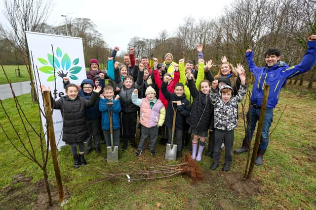 Derry City & Strabane District Council were delighted to welcome members of Oakgrove Integrated Primary School’s Eco Council to help plant an orchard in St. Columb’s Park adjacent to the new Acorn Farm site.