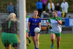Steelstown's Megan Devine scores a point against Glen in the Derry County final.  Photo: George Sweeney