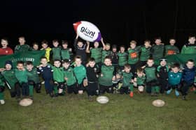 Some of the City of Derry Mini Rugby Players who will be taking part in this year's Annual St. Patrick's Day Spring Carnival Parade in the city.