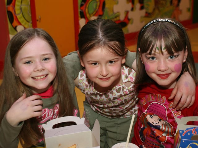 Face painting and partying for Shauna Harris' birthday.