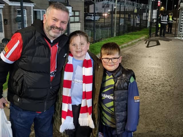 Derry City fans Brian, Eimear and Darragh McBride are all looking forward to Sunday's FAI Cup Final.
