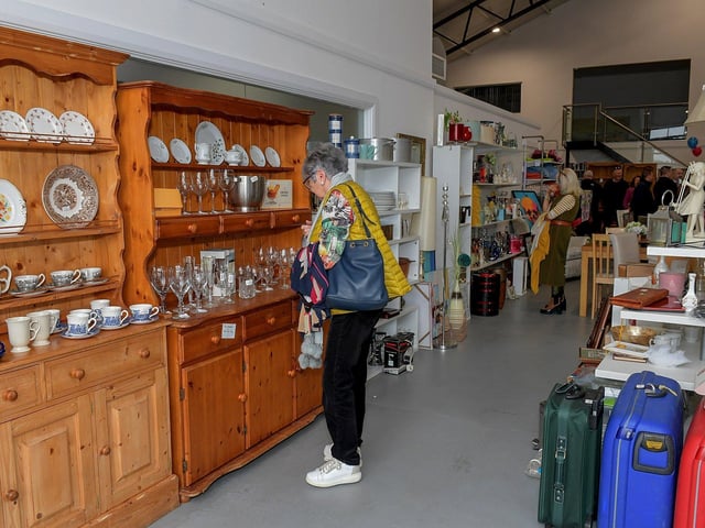 The interior of the newly opened Foyle Hospice Shop in Pennyburn Industrial Estate. Photo: George Sweeney