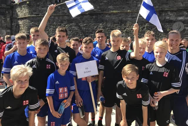 FD Suomi team with Nikolas Talo Finland Under-21s and FG Groningen at Foyle Cup 2022