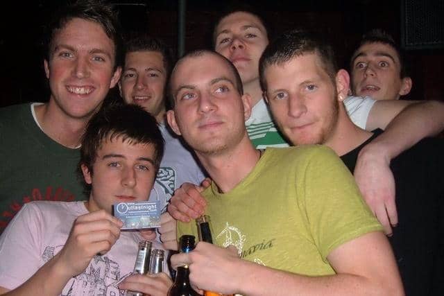 Pictured are people out in town 20 years ago back in May 2005.