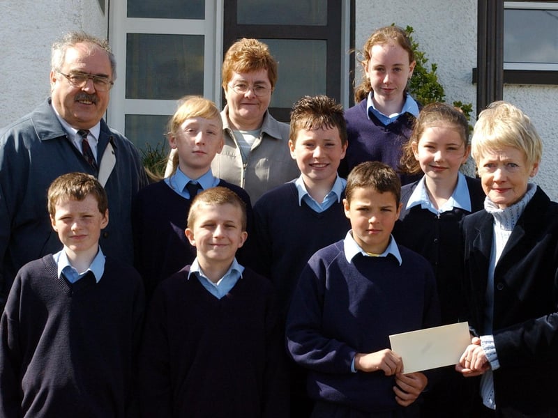 Local schoolchildren who fundraised for the children of Chernobyl.