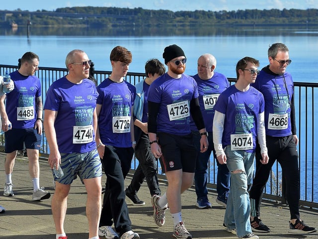 Participants at the annual Foyle Hospice Run/Walk. Photo: George Sweeney
