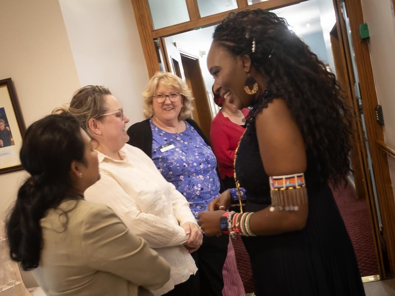 The Mayor, Lillian Seenoi-Barr being introduced to staff during Thursday's 25th Anniversary celebrations at Longfield Care Home.