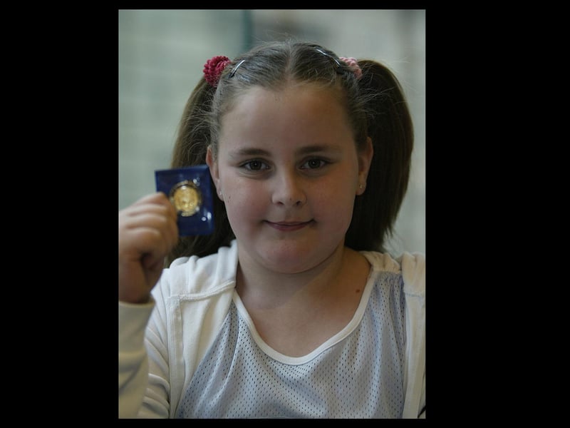Karen Morrison of St. Johns PS who came first in the 9 - 10 age song. (2504JB70)