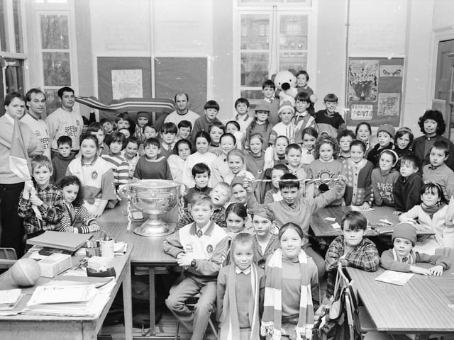 Sam Maguire Cup at St. Eugene's.