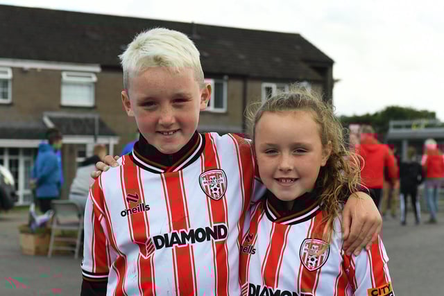 Fans arrive for Derry City’s game against Dundalk in the Brandywell. Photograph: George Sweeney