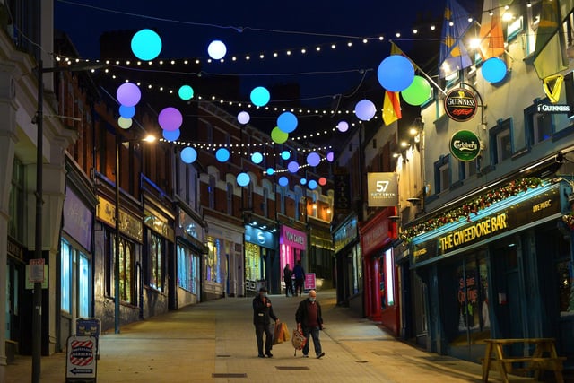 Christmas illuminations on Waterloo Street. Photos: George Sweeney. DER2150GS – 045
