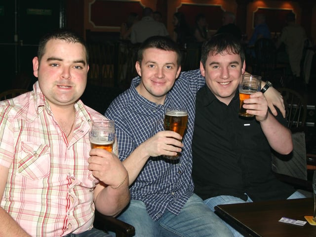 Aaron Kerns, Paul Doherty and Jason Boyle. : Parties and celebrations in April 2005: Du Pont fundraising do for Meningitis Research.