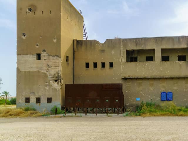 The historic Gesher Police station building, one of Tegart's Fort.