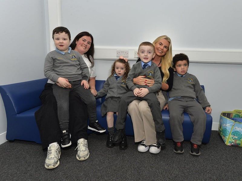 Miss Johnston’s (right) P1 class at St Anne’s Primary School. Included is Mrs Doherty classroom assistant.