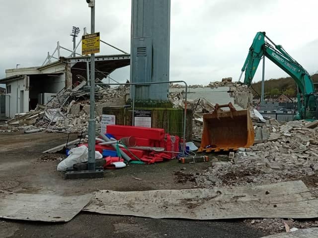 Demolition work gets underway in preparation for new Derry City FC's new North Terrace