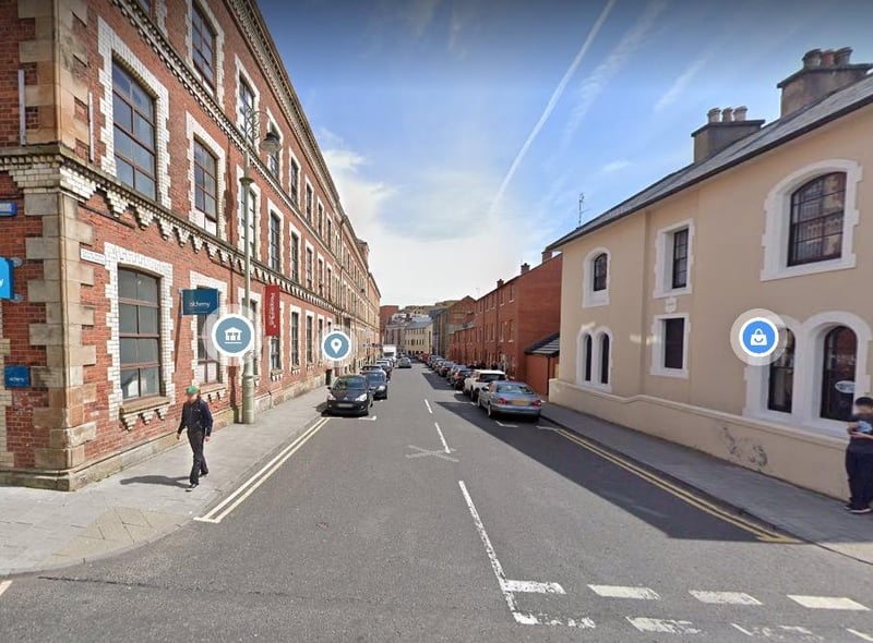 Patrick Street (Sráid Phádraig). Named after St. Patrick (Bryson).