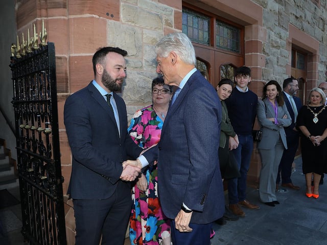 Bill Clinton with Colum Eastwood