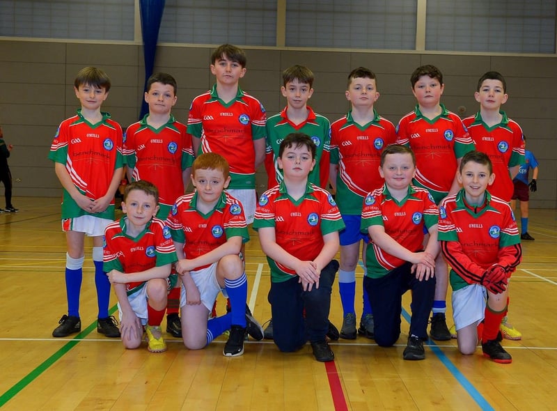 Sacred Heart Primary School, winners of the Boys' Indoor City Football Championships played in the Foyle Arena. Photo: George Sweeney. DER2306GS 06