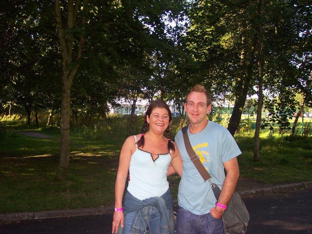 Festival goers and performers at the unforgettable Earth festival at Prehen Playing Fields in August 2002.