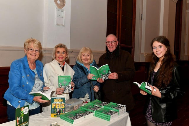 Guests pictured at the book launch of Eamon Sweeney’s ‘Feis Dhoire Cholmcille: Celebrating a Century of Culture’ held in St Columb’s Hall on Tuesday evening. Photo: George Sweeney. DER2308GS – 93