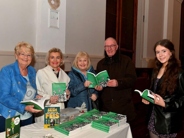 Guests pictured at the book launch of Eamon Sweeney’s  ‘Feis Dhoire Cholmcille: Celebrating a Century of Culture’ held in St Columb’s Hall on Tuesday evening. Photo: George Sweeney. DER2308GS – 93