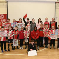 IN PICTURES: Derry City's Kevin Dos Santos meets young red and white army fans ahead of FAI Cup final