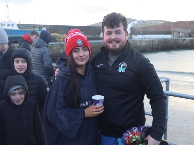 Malin Head Community Christmas Day Swim at Portmor Beach.