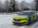 PSNI car in the snow