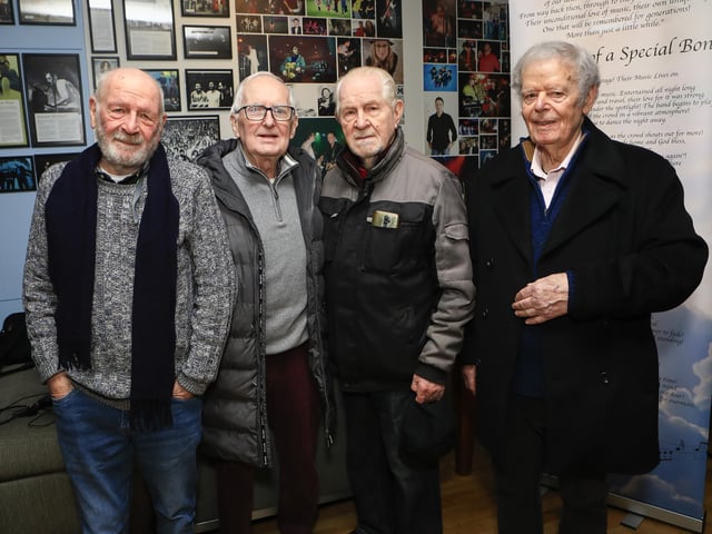 The Godfathers of the Showband era, from left, Roy Arbuckle, Donal Casey, Jim McDermott and George Hasson. (Photo - Tom Heaney, nwpresspics)