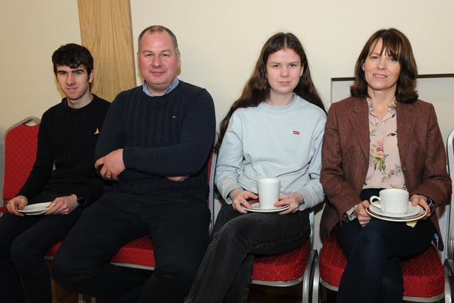 At the opening of the Ray Church Hall in Manorcunningham on Sunday evening were from left, Glenn, Michael, Rosie and Letitia Roulston.