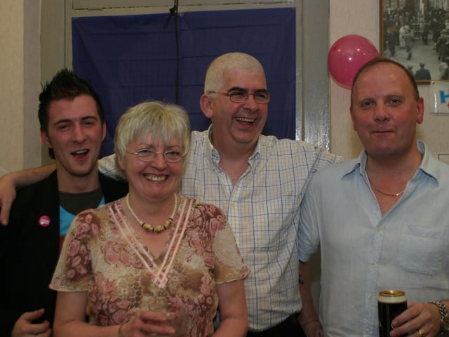 Party celebrations back in April 2004.