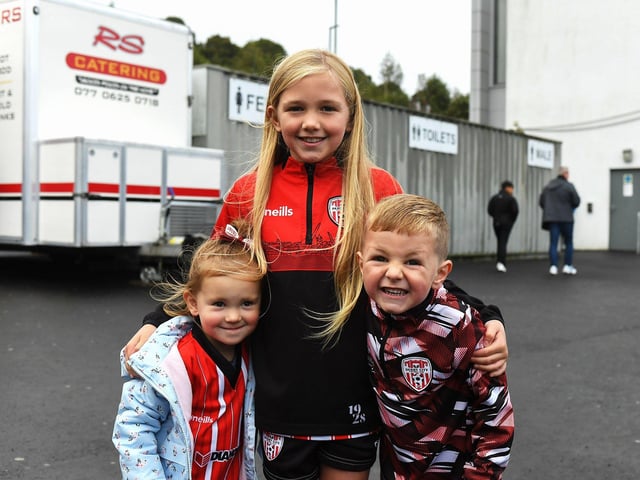 Fans in the Brandywell for Derry City’s game against Shelbourne. Photograph: George Sweeney