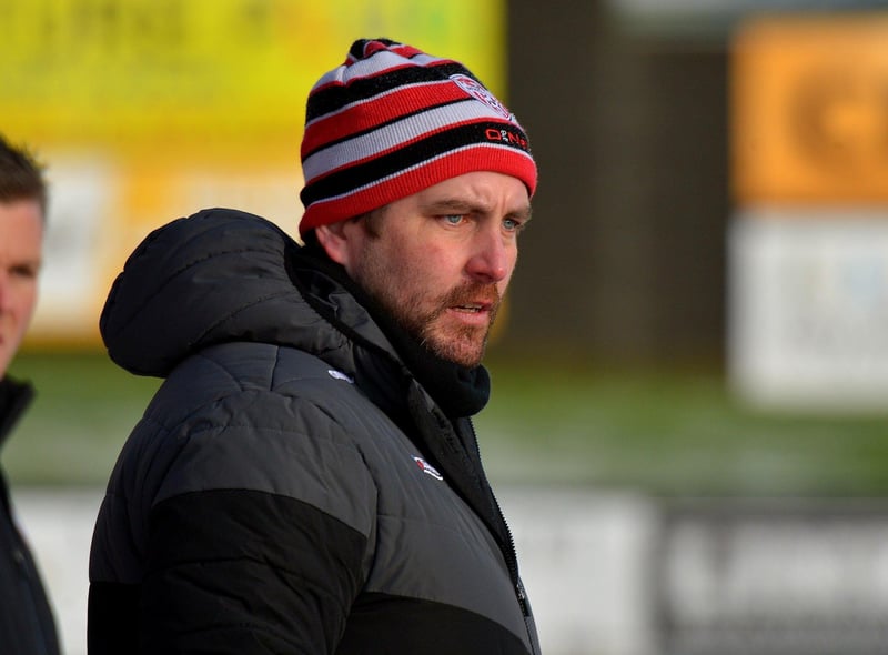 Derry City manager Ruaidhrí Higgins keeps a close eye on training yesterday. Picture by George Sweeney. DER2304GS-15