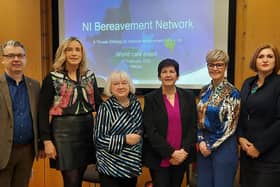Patricia Donnelly, Chair Bereavement Network NI with Trust Bereavement Coordinators.