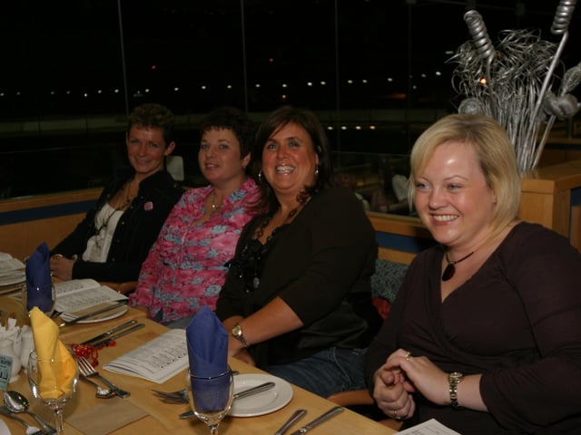Derry and Donegal people enjoying a night at Lifford races in October 2005.