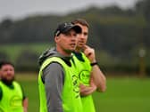 City of Derry coach Richard McCarter and Chris Cooper. Photo: George Sweeney