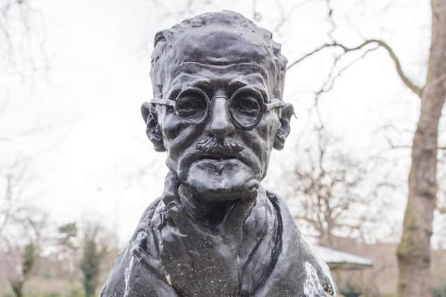James Joyce's bust in St. Stephen Green.