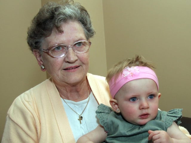 Taylor pictured with her great-granny Annie Browne on the occasion of her 1st birthday 0112JML : Parties and celebrations across Derry in May 2006.