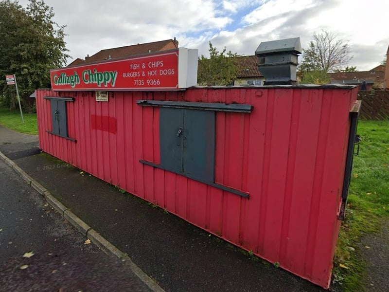 Galliagh Chippy received 4.6 stars out of 5 with 9 reviews. One reviewer said: "This place is a hidden gem. Been a few times now. Being able to order through their app and getting quality food every time I'd say they're one of the best in Derry"