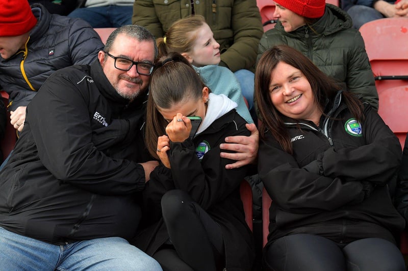 Fans in Celtic Park for Derry’s game against Roscommon. Photo: George Sweeney