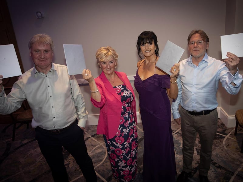 FAB FOUR RETIRE!. . . .St. Joseph's Boys School teachers - Mr. Paul Kealey, Vice Principal, Ms. Caroline Barnett, Head of Careers, Mrs. Margaret Ross, Head of Music and Mr. Terry O'Brien, Head of Business Studies.