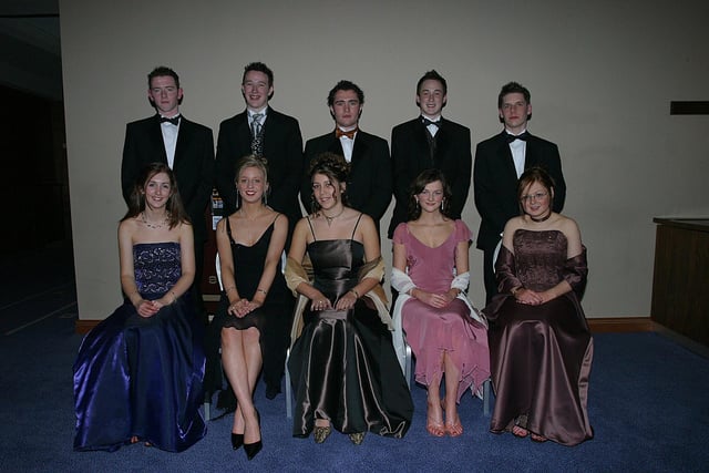 Seated: Aedin Moore, Maighread McCloskey, Christina Ferry, Mary Jo McLaughlin and Rachel Hutton. Standing: Christie Holly, Finbar Madden, Thomas Downey, Mark Canavan and Andrew Nesbitt. (0403T07)