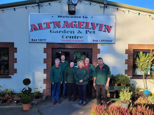 Pauline Peilow, owner of Altnagelvin Garden Centre with some staff members. The garden centre is preparing for a busy Christmas period and looking ahead to Spring.